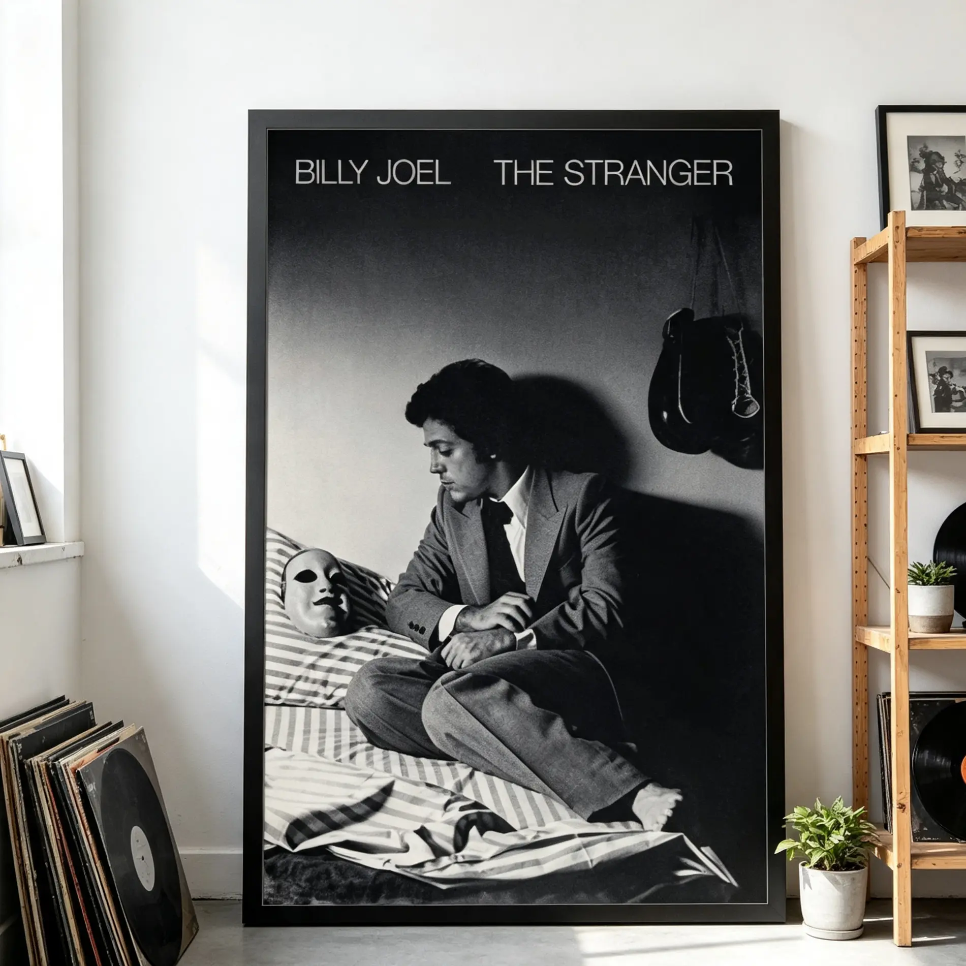 Billy Joel Poster 'Stranger' Classic Rock Music Bedroom, Office Decor Vintage 70s 80s Concert Tour Beautiful Wall Art Print