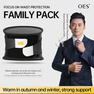 OES Breathable Lumbar Brace for Improved Posture & Spine Support, Adjustable Waist Trainer Belt for Lower Back Pain, Home & Office Essential