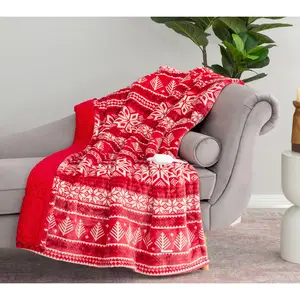 Berkshire Velvetsoft & Sherpa Heated Throw with EZ Touch Remote