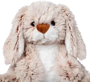 Burrow Bunny Stuffed Animal Plushie with Big Feet, Floppy Ears & Fluffy Tail, Adorable Pretend Play Toddler Toys for Girls & Boys 3+