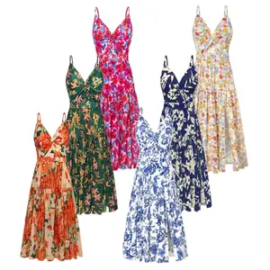 GRACE KARIN Women's One Piece Swimsuits with Cover Up Skirt Tummy Control V Neck Bathing Suits Summer Swimdress