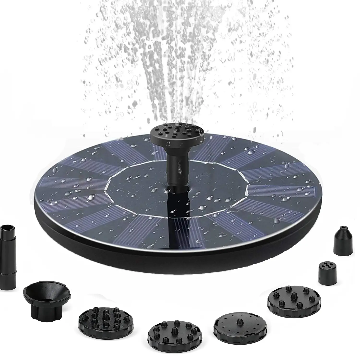 Solar Fountain Water Pump for Bird Bath, Floating Solar Powered Water Fountain Pump for Bird Bath, Garden, Pond, Pool, Outdoor