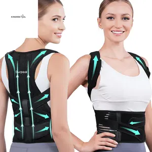 Posture Corrector for Women and Men, Full Back Brace Support with Adjustable Shoulder Straps, Shoulder and Back Straightener Posture Correction, Upper and Lower Back Pain Relief ( Black, Medium)