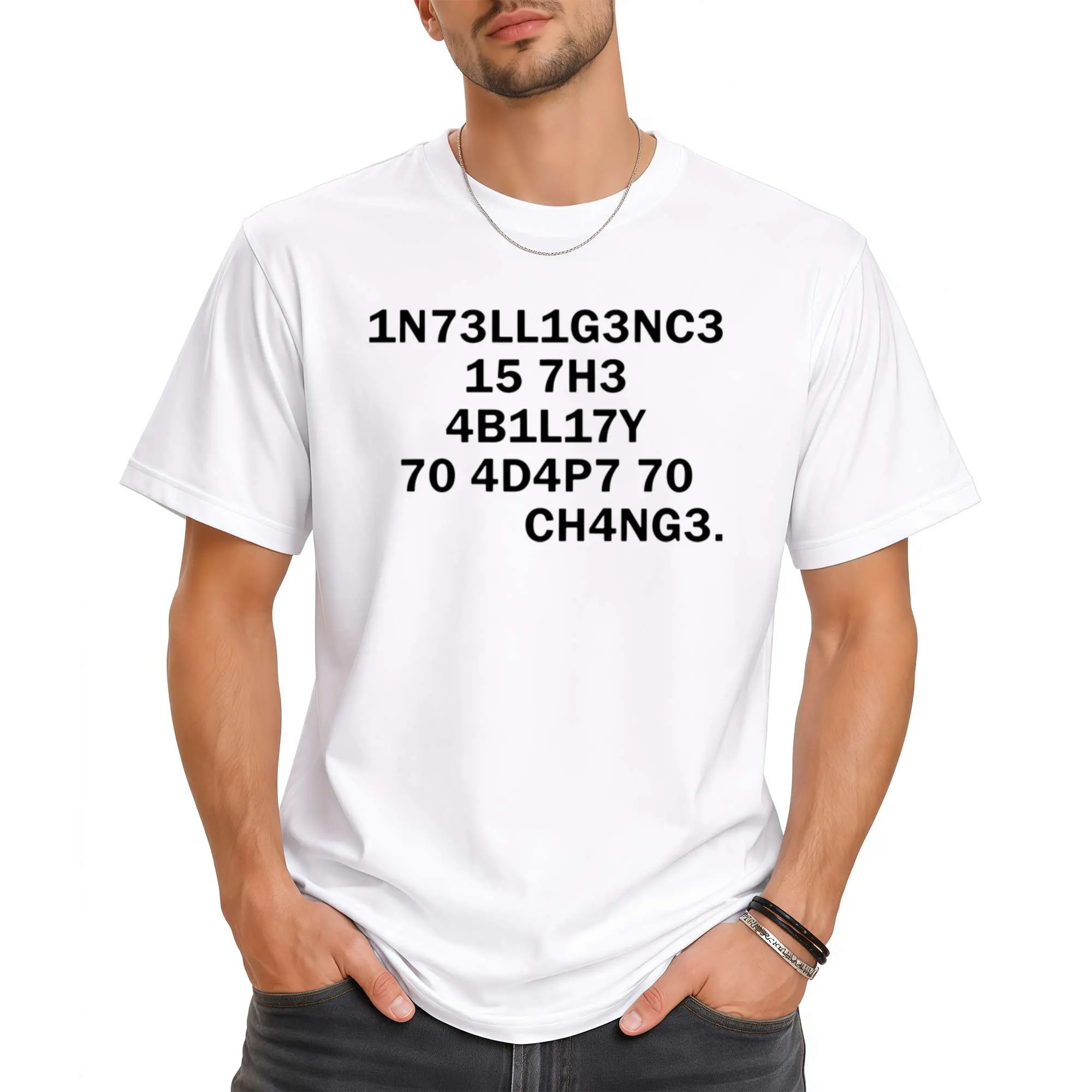 Tech-Themed Short Sleeve Shirt with Binary Code & Hacking Print, Round Neck Casual Summer Top Suitable for Gamers, Programmers, Cybersecurity Enthusiasts
