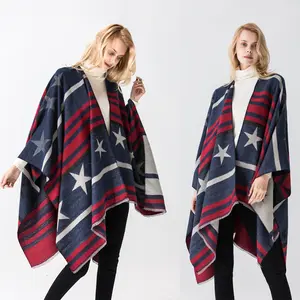 Cashmere Cape Split Shawl Air Conditioning Blanket