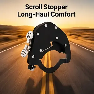 Motorcycle Cruise Control Throttle Lock - Universal Handlebar Mount Throttle Clamp, Relieves Wrist Fatigue, Maintains Steady Speed for Long-Distance Highway Rides & Road Trips
