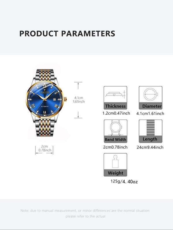 Men's Business Fashion Watch & Jewelry Set, Fashion Watch Set for Party, Daily Clothing Decor, Trendy All-match & Exquisite Watch Set for Birthday Gift