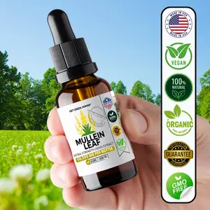 Organic Mullein Leaf Tincture Get Green Human Herbal Liquid Supplement 60000mg for Everyday Wellness and Support with Mullein Extract