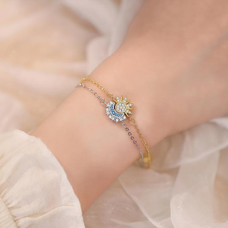 Sun Moon Bracelets for Couples Sparkling Rhinestone Gold Sun Blue Moon Bracelet Matching Couple BFF Brace-lets Friendship Couples Jewelry Anniversary Birthday Valentine Gifts Sun Moon Bracelets for Couples Sparkling Rhinestone Gold Sun Blue Moon Bracelet Matching Couple BFF Brace-lets Friendship Couples Jewelry Anniversary Birthday Valentine Gifts