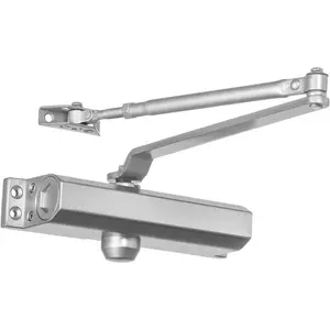Door Closer, Commercial Grade Size 4 Spring, Hydraulic Automatic Series 4000 Door Closer Sprayed Aluminum