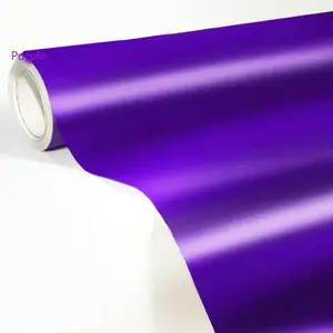 Premium Matte Satin Metallic Purple Vinyl Wrap Film Car Sticker Decal With Air Release Self Adhesive