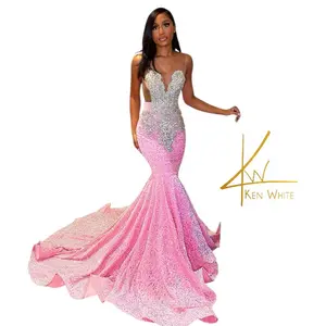 Stella Mermaid Rhinestone Applique Gown Formal Prom Gown