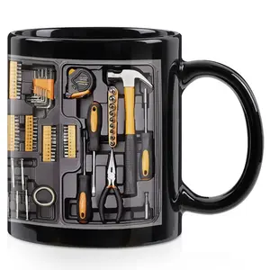 Funny Coffee Mug - Mechanic Toolbox Set, 11oz 15oz Mug for Auto Mechanics, Unique Gifts for Birthdays, Holidays, Christmas, Perfect Coffee Cup