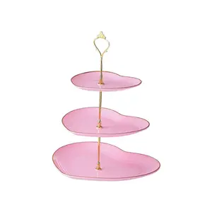 1PCS 3-Tier Cake Stand - Elegant Dessert Display Stand, Cupcake Stand, Wedding Cake Stand, Perfect for Parties, Weddings, Durable and Easy to Assemble(Multi)