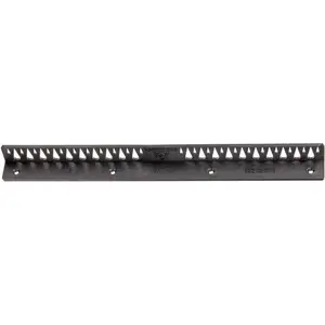 Tackle Titan Fishing Lure Rack 14" Black, Holds 40+ Hook & Rig Lures, Tackle Storage Organizer with 20 Large & 22 Small Holes, Mountable with Screws or Tape, Compact for Boat Use