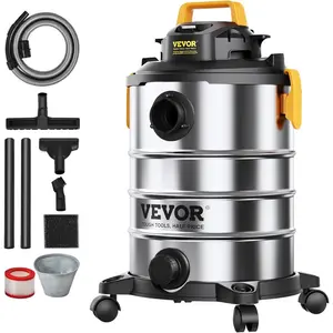 VEVOR Stainless Steel Shop Vac Wet and Dry Vacuum Cleaner 8 Gallon 6 Peak HP - Powerful Suction with Blower Function Attachments 2 - in - 1 Crevice Nozzle - Perfect for Car Carpet Debris Pet HairVEVOR Super Brand Day