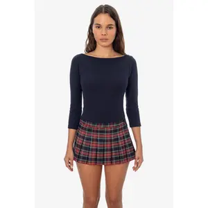 RGB301P - Plaid Micro Mini Box Pleat Skirt