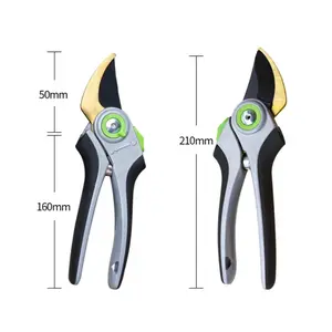 Extra Sharp Flower Scissors Cutter Pruner Shears Black and Silver Stainless Steel Hand Grip Easy Cutting - Flowers, Vegetables, Fruits, Thorns