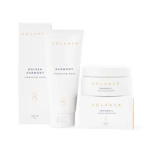 Mindful Double Cleanse - Golden Harmony Mask & Tranquil Cleansing Butter Routine Cleanser