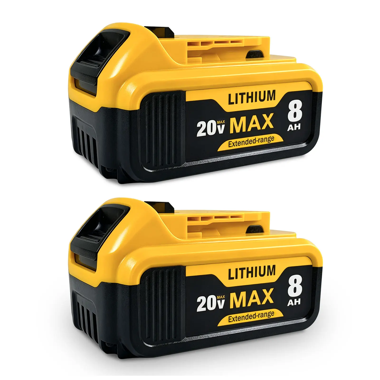 Dewalt 2-Pack 8Ah Li-Ion Replacement Battery, 8400mAh High-Capacity for 20V Max XR Cordless Power Tools, Safe & Reliable Power Tool Accessory, Batteries