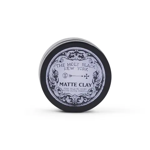 Holy Black Matte Clay Hair Pomade - Original Hair Styling Product with Versatile Application Options Haircare Gel Scent
