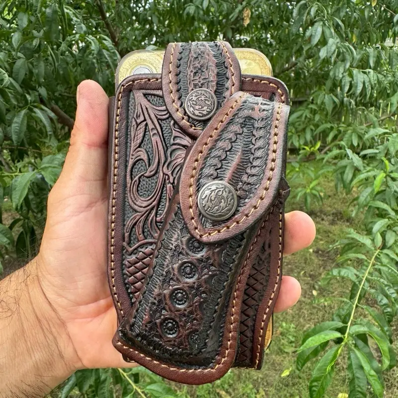 Normal Size Leather Cellphone Belt Holster Fundas Estuches