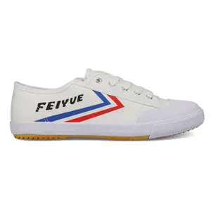Authentic Feiyue Trainer Sneakers in Breathable Canvas | White with Signature Feiyue Logo | Great for Martial Arts, Lifting, Parkour and Everyday Wear | Virtual Zero Drop | Streetwear Fashion | Fe Lo 1920 Heritage Shoe | Ships from USA