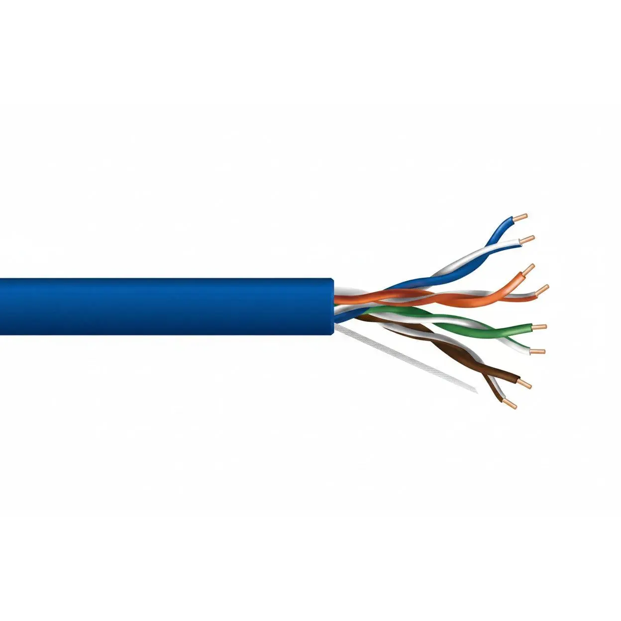 50885506 24/4-Pair Cat 5e Unshielded (U/UTP) Plenum Cable, Plenum, CMP, FT6, 500' (152.4 m) Pull Box, Blue