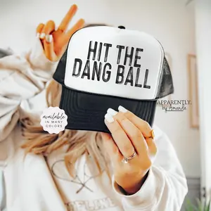 Hit the Dang Ball | Trendy Baseball SnapBack Adjustable Trucker Hat