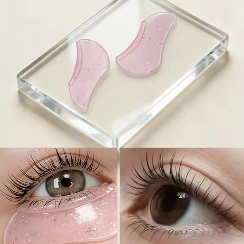1 Pair Lower Lash Lift Pads, Self-Adhesive Lash Lift Shields for Eyelash Curling and Lifting, Reusable Silicone Lash Rods
