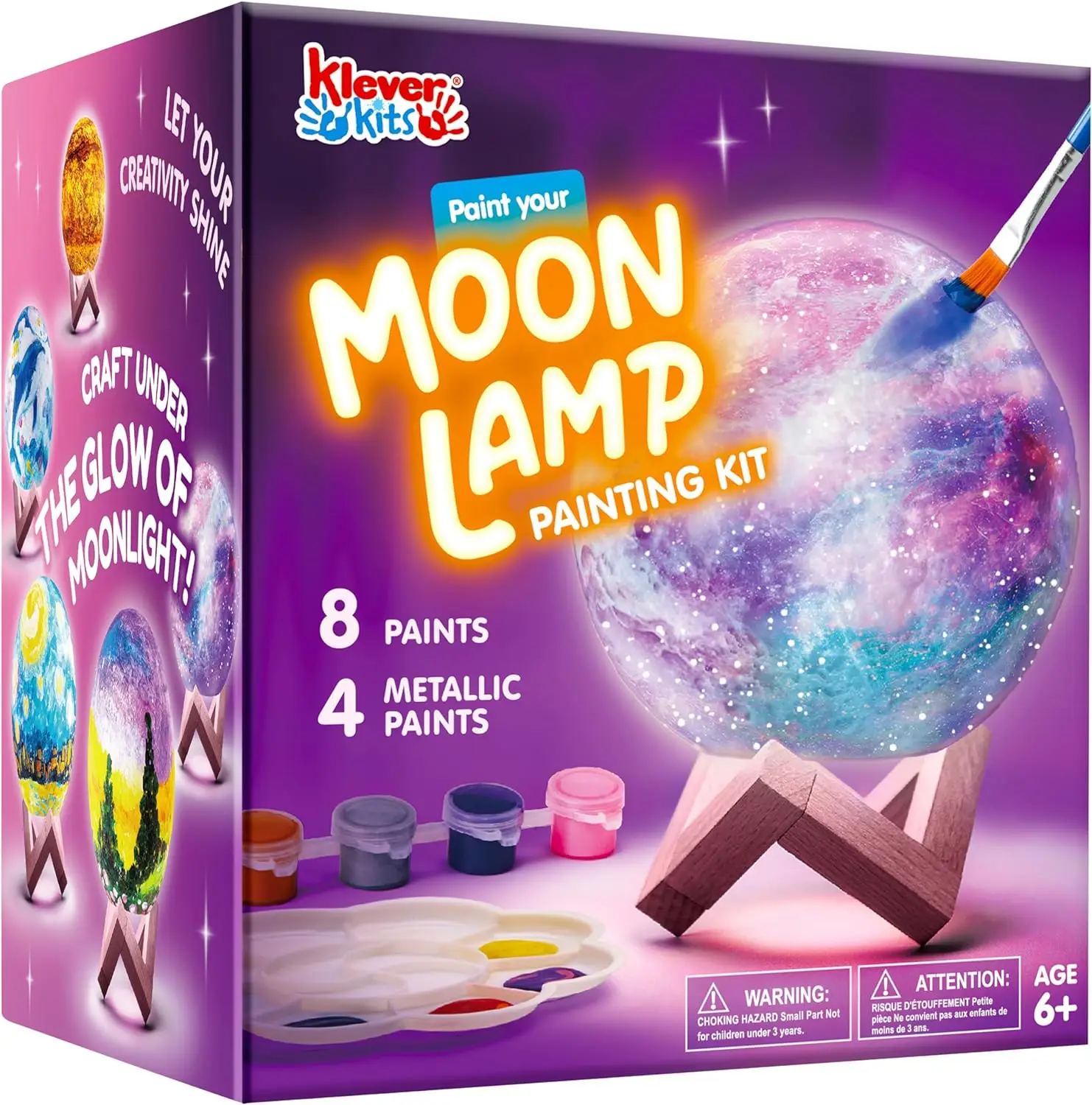 2025 Toys for Kids 3D Moon Night Light, DIY Your Own Moon Lamp Kit Galaxy Lamp Arts and Crafts Kit, School Activities, Birthday Gifts for Kids Girls B