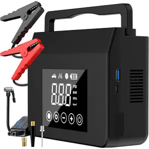 Jump Starter with Air Compressor, 4000A Car Battery Jump Starter(ALL Gas/8.0L Diesel) with 150PSI Tire Inflator 12V Car Battery Jump Power, 15000mAh PowerBank With LED Light, with Type-C Quick Charge.
