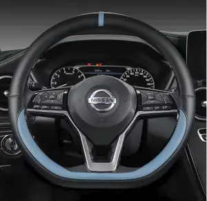 Microfiber Leather Steering Wheel Cover | Fits X-Trail Qashqai Kicks Altima Serena 2017-2019 | Anti-Slip Car Accessory