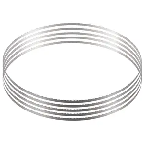fathersdaygift VEVOR Band Saw Blade, 82.3x0.63x0.02 inch, 5 PCS/Pack Meat Bandsaw Blades for Replacement, Carbon Steel Blade, Meat Cutting Blade Wrapped by Rust-Proof Paper, Fit for Commercial Bone Saw Machines