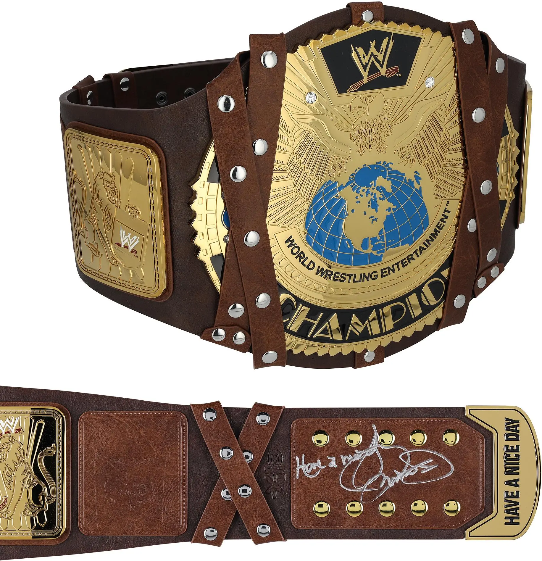Mankind WWE Autographed Signature Series Replica Title Belt - Fanatics Authentic Certified