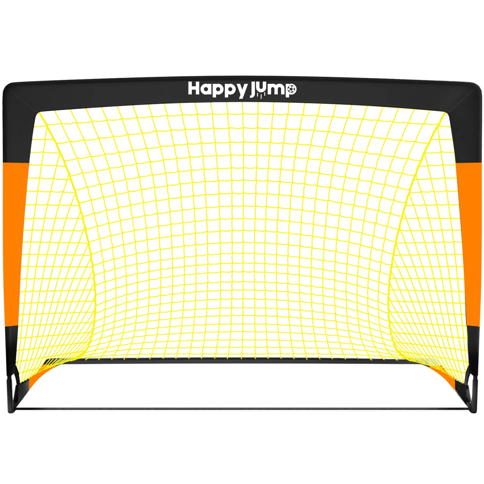Happy Jump Portable Soccer Goal 4x3ft Pop up Soccer Net for Backyard Training, 1 Pack, Orange