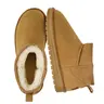 EVELLYHOOTD Women's Winter Warm Flat-Heel Ankle Snow Boots - Genuine Cow Suede Footwear, Synthetic Faux Fur Lining, Water-Splashproof, Durable TPR Rubber Sole, Round Toe [Pls Size Down!!]