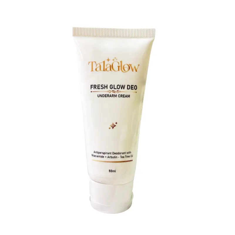 Tala Glow Fresh Glow Deo - Nourishing Underarm Cream Antiperspirant Deodorant Enriched with Niacinamide, Alpha Arbutin, Tea Tree Oil & Calamansi Extract - 50ml