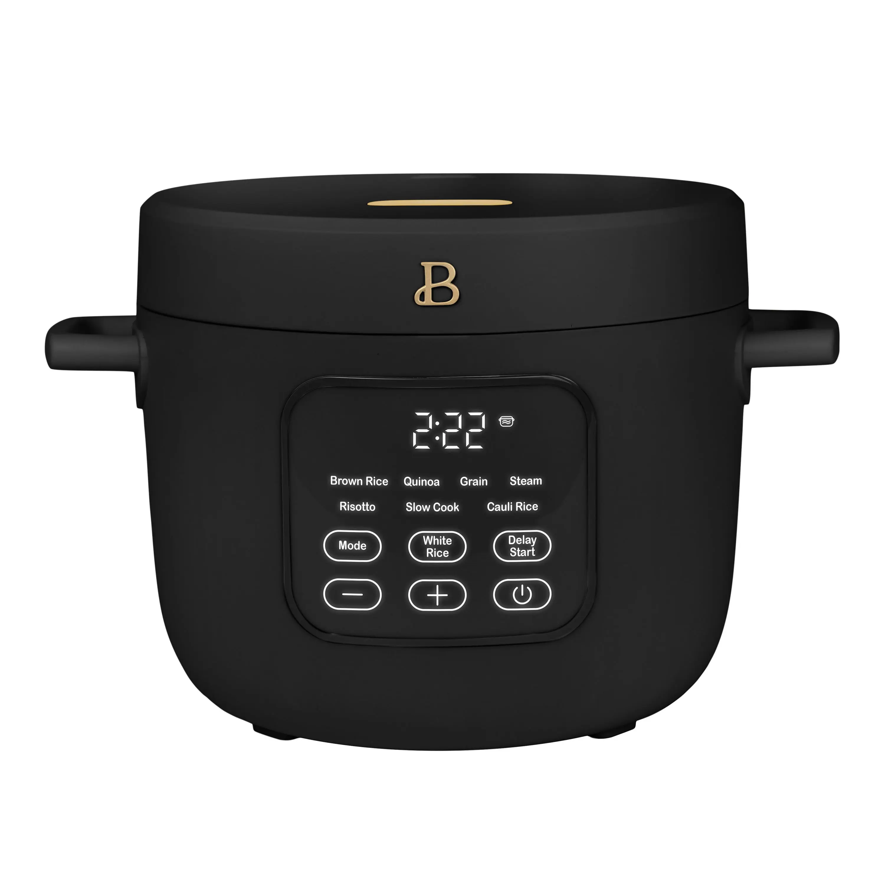 Beautiful 14 Cup Cooked Rice Cooker, Electric Grain Cooker with EverGood Ceramic Nonstick Coating for Rice, Quinoa, Oatmeal and Family Meals, Black Sesame