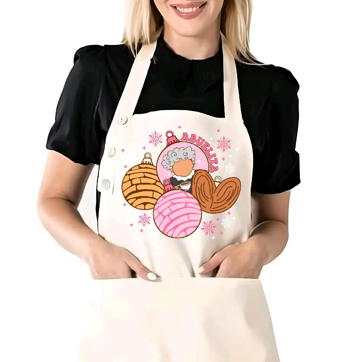 Christmas Abuelita Apron/Mandil, Concha, Abuelita's Chocolate Design