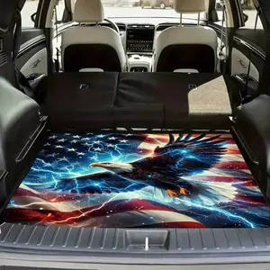 1pc of American Flag Eagle Pattern Car Trunk Mat, Anti-slip, Waterproof, Easy to Clean, All-season Suitable for SUV/ Sedan, Patriotic Style, Holiday Gift