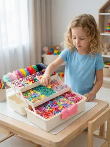 600/601 pieces - Girls' hair accessory set gift box collection, including 600 pieces of barrettes hair clips, hair rings and hair ties in various materials and styles. Suitable for daily use, birthday, festival gifts. Optional with a storage box.