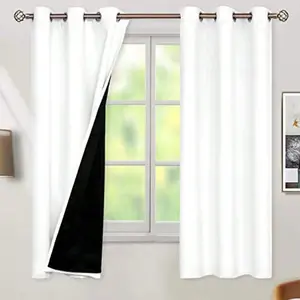 Modern Minimalist Blackout Curtain, 100% Light Blocking Drapes for Bedroom & Living Room, Enhance Space Quality, Korean Style
