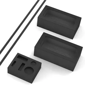 5 Pieces Graphite Ingot Mold Kit - 2 1kg Ingot Mold, 2 Stir Rods, 5-in-1 Ingot Mold, Melting Casting Tool Set for Gold Silver Copper Aluminum