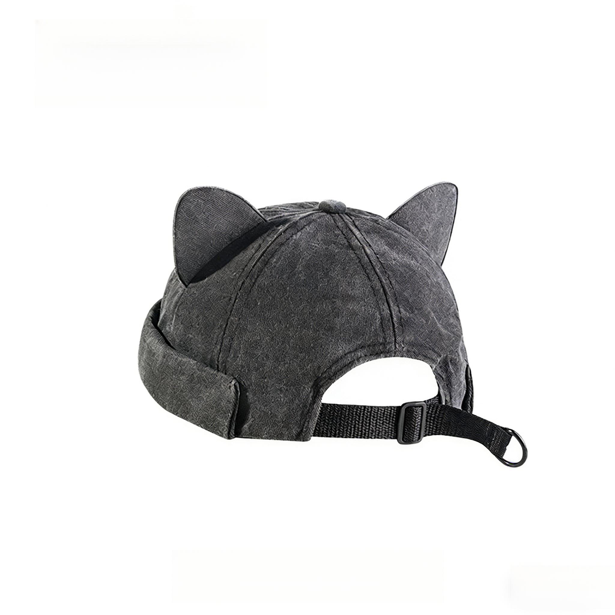 Vintage washed and distressed beanie hat, adjustable skullcap, hipster summer sun hat suitable for daily commuting