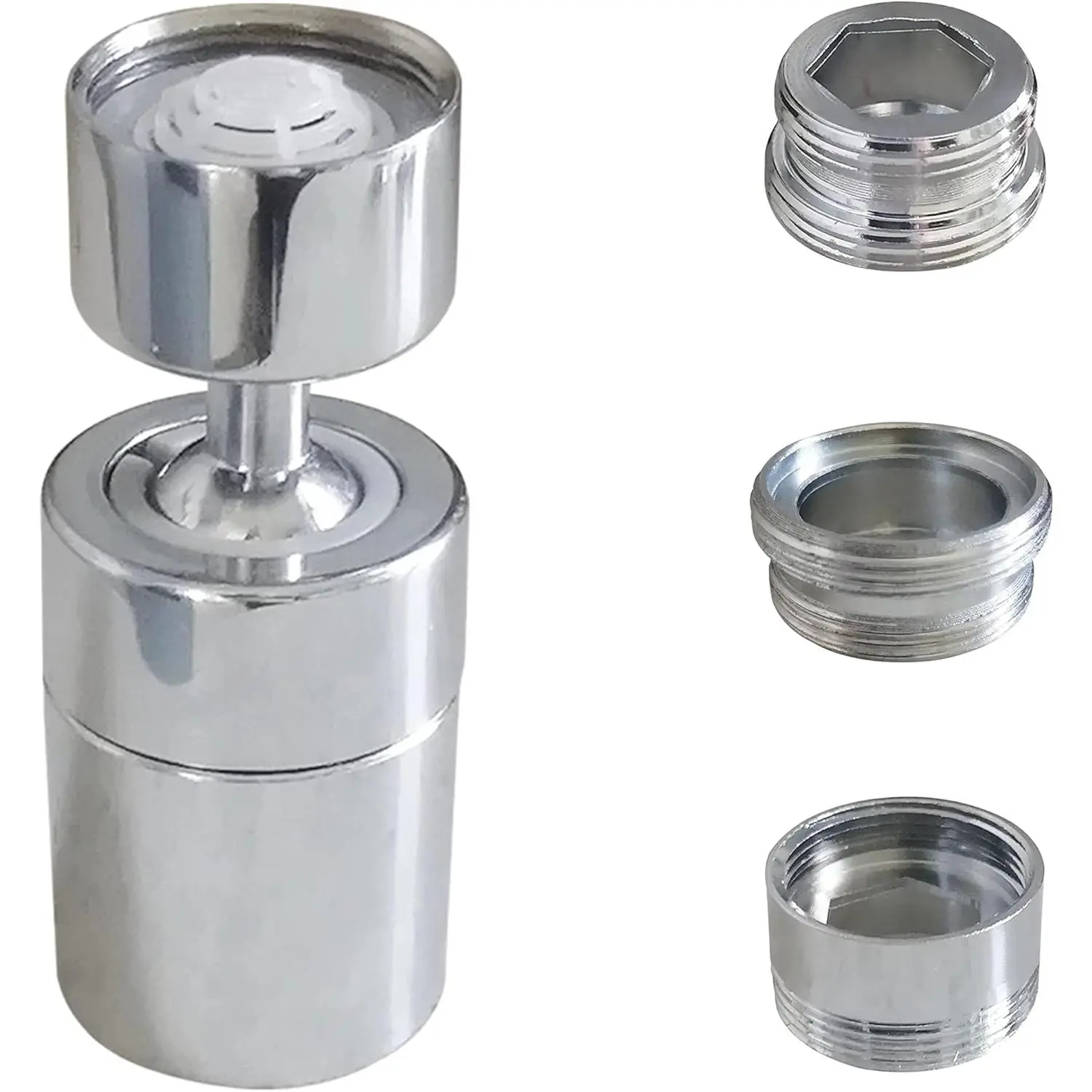 Big Angle Rotate Kitchen Sink Faucet Aerator,kitchen bathroom faucet nozzle aerator,faucet extender, 360  swivel sprayer for sink tap .(80? Angle 3 adapters)