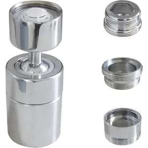 Big Angle Rotate Kitchen Sink Faucet Aerator,kitchen bathroom faucet nozzle aerator,faucet extender, 360  swivel sprayer for sink tap .(80? Angle 3 adapters)