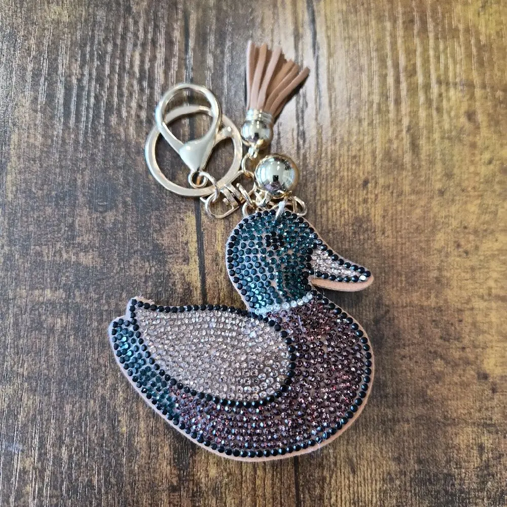 LGS Charms - Birds - Rhinestone Keychain Fashion Accessory with Tassel