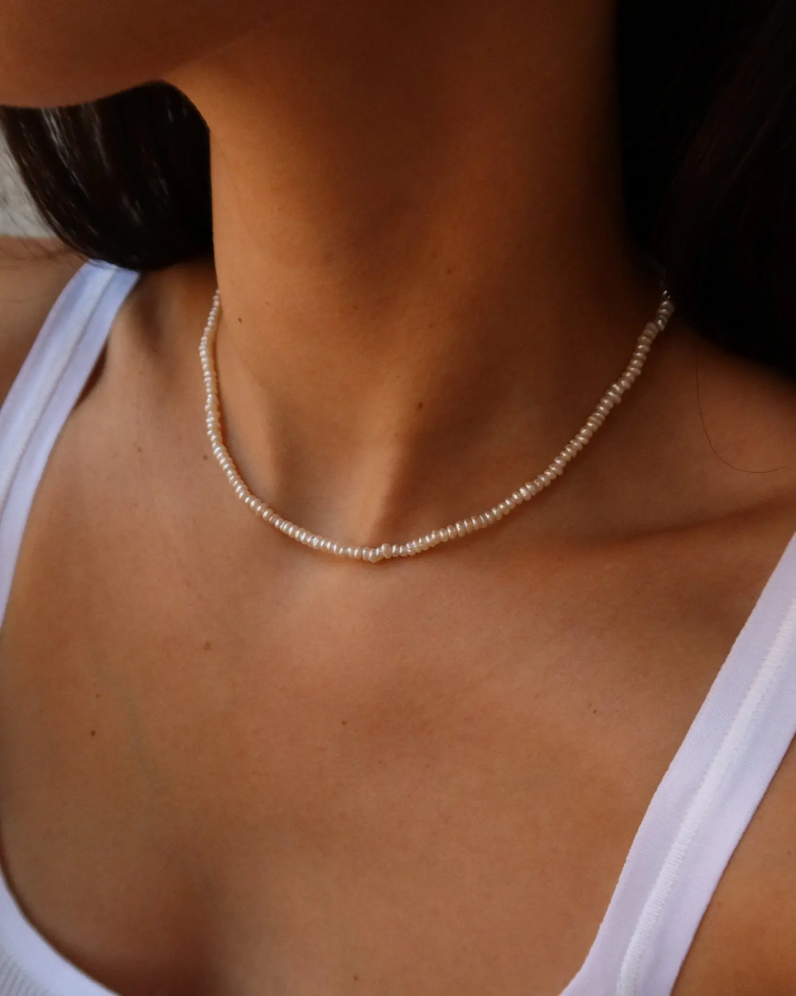 JULIA BUTTON PEARL NECKLACE