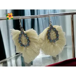 Flower Macrame Earrings